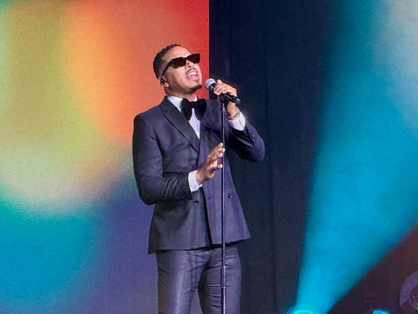 October London, a Grammy-winning singer, songwriter and producer, performs Saturday, Jan. 17, 2026, at the MLK Jr. Beloved Community Awards in Atlanta. (Danielle Charbonneau/AJC)