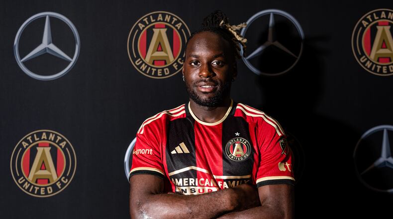 Atlanta United midfielder Tristan Muyumba tours Mercedes-Benz Stadium in Atlanta, GA on Thursday, July 6, 2023. (Photo by Asher Greene/Atlanta United)