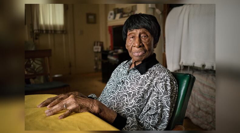 Llongtime Atlanta resident, Willie Mar Hardy, received free tickets to go Michelle Obama’s book tour at State Farm Arena on Saturday. She turned 111 in March.