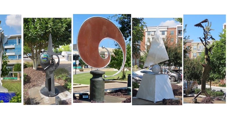 ArtSS in the Open has chosen five pieces to become part of the city's permanent collection: Walking Watcher Carrying the Children by Jim Collins, One Arch by Rollin Karg, Comma by Lee Badger, Windstone by Bob Turan and Minko by Jeremy Colbert. (Courtesy City of Sandy Springs)