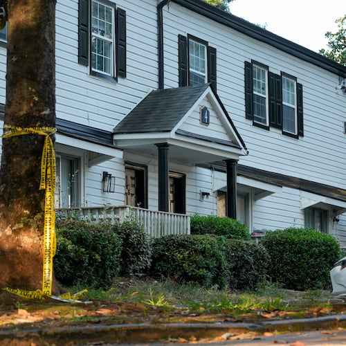 The Nissan Golden Gate apartment complex in DeKalb County was the scene of a Sunday night shooting that left two children dead and two women injured. (Ben Hendren for the AJC)