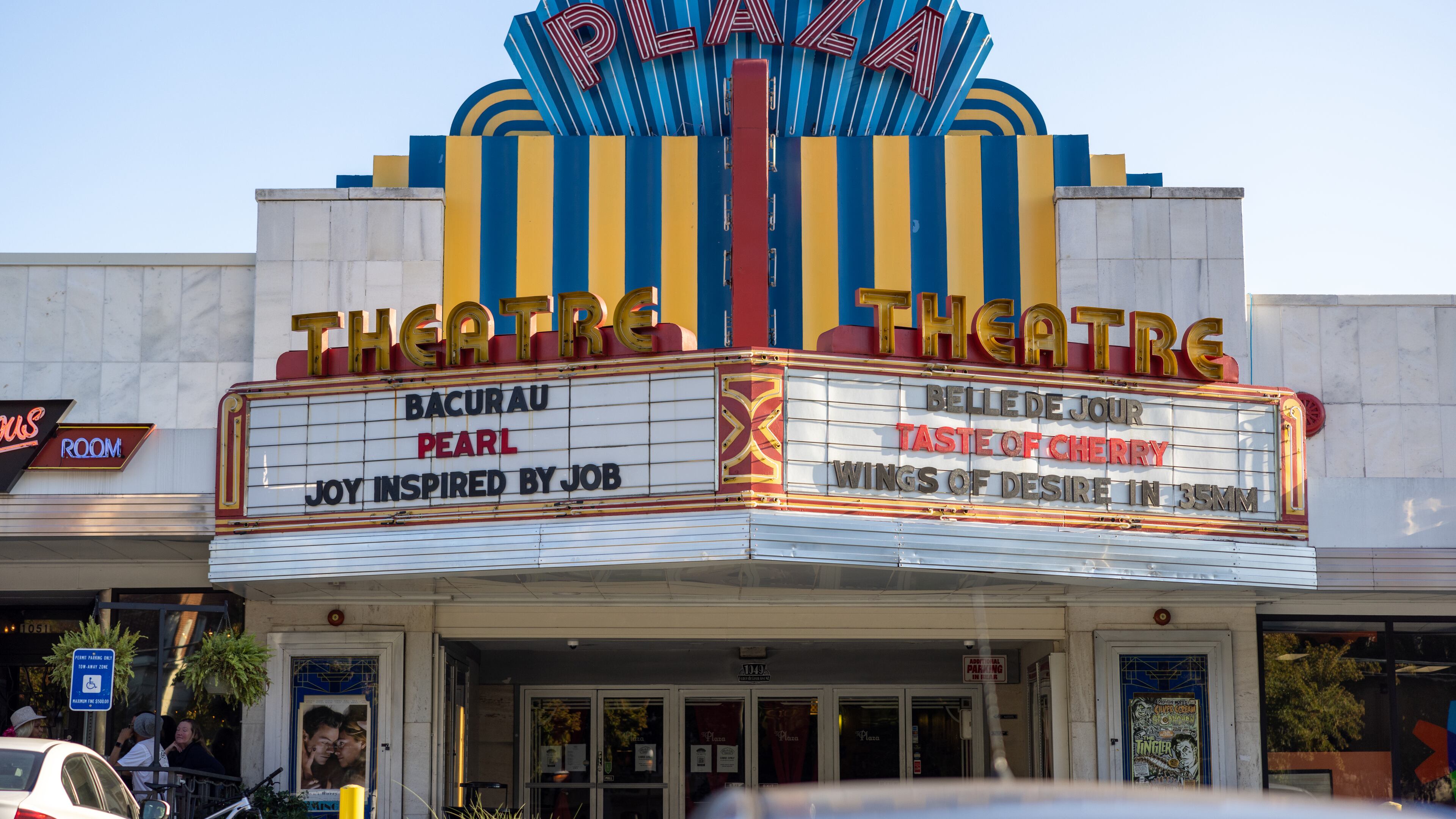 The Plaza Theatre on Ponce de Leon Avenue will show three classic baseball films ahead of the MLB All-Star Game on Tuesday, July 15. (Brandon McKeown/AJC)