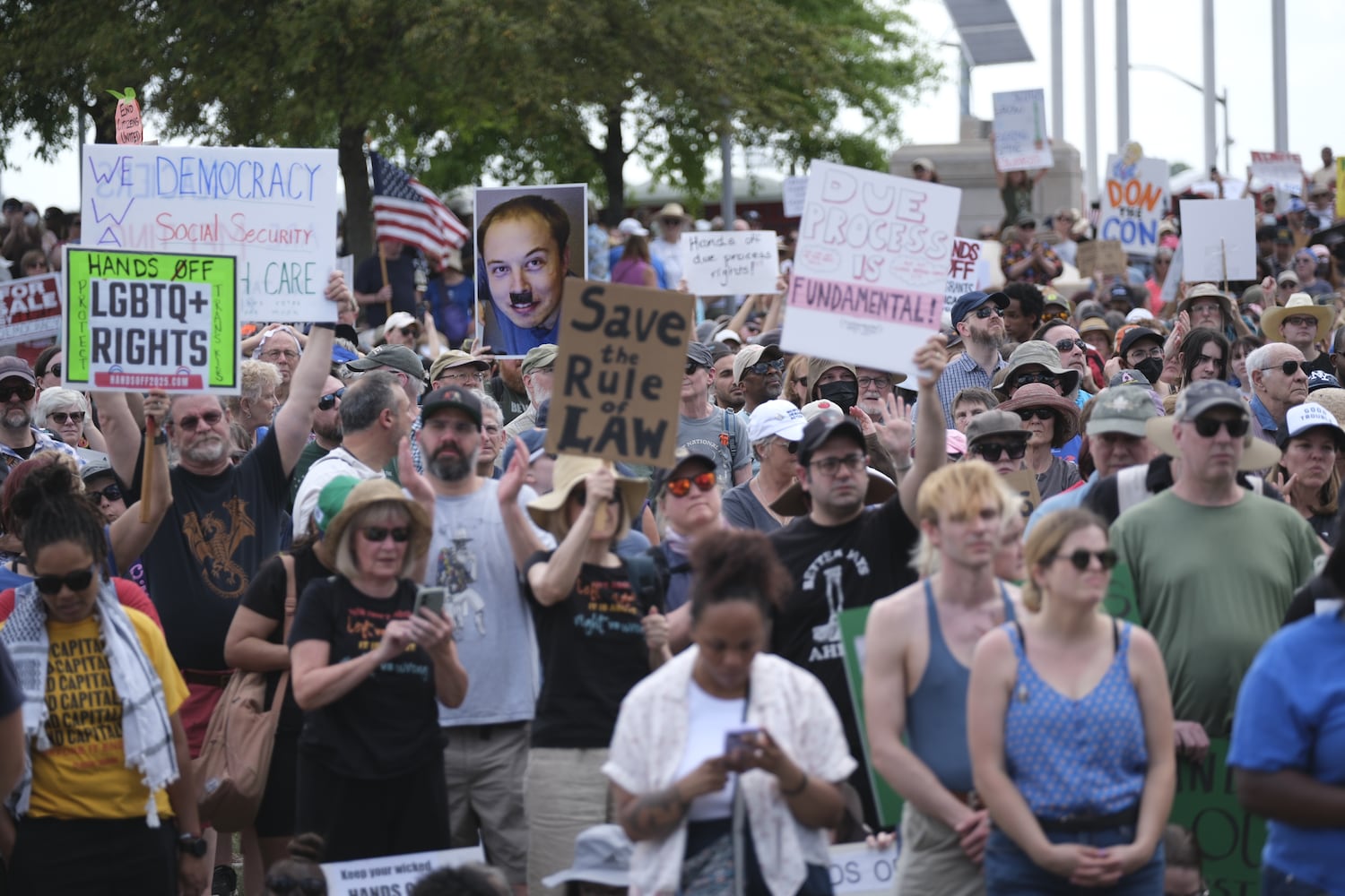 hands off rally