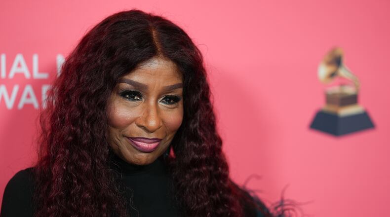 Chaka Khan arrives at the Recording Academy's Special Merit Awards on Saturday, Jan. 31, 2026, at the Wilshire Ebell Theatre in Los Angeles. (Photo by Richard Shotwell/Invision/AP)