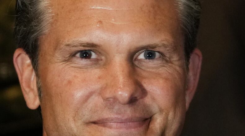 U.S. Defense Secretary Pete Hegseth smiles during a forum of The Americas Counter Cartel Coalition in Panama City, Wednesday, Aug. 12, 2026. (AP Photo/Matias Delacroix)