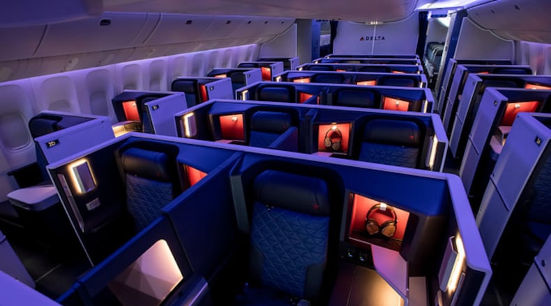 Delta's renovated Boeing 777s includes suites in Delta One business class. Credit: Chris Rank/Rank Studios. Source: Delta