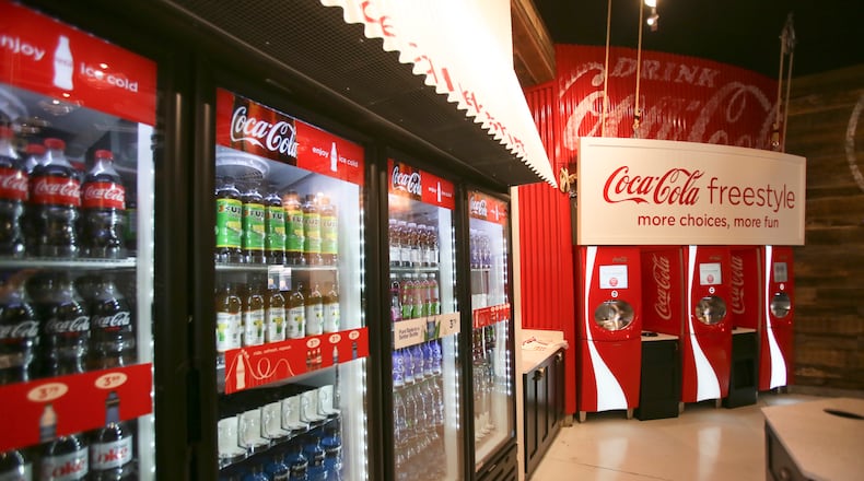 Coca-Cola Marketplace featuring Freestyle is one of the new food options at Kings Island this season. GREG LYNCH / STAFF