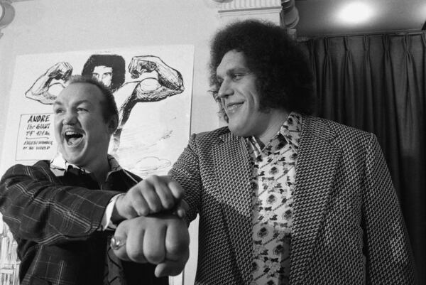 Andre the Giant (right) in 1976. The French-born actor loved the South. 