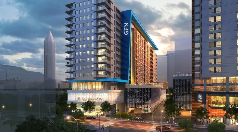 The new Generation apartment tower will include more affordable units due to the use of steel in the base instead of concrete. Courtesy of Kaplan Residential