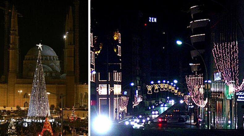 Christmas decorations in Beirut, Lebanon