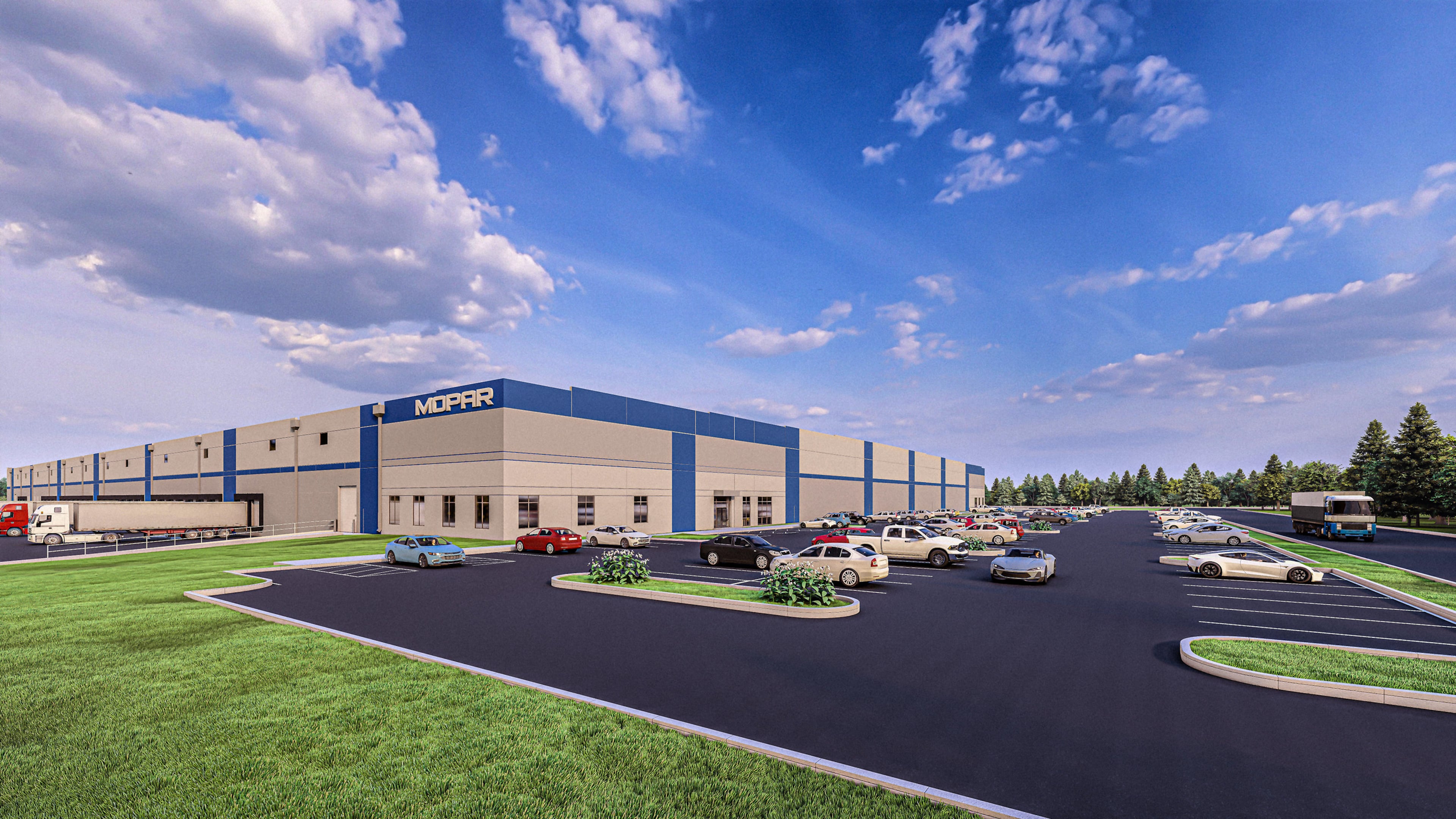 Stellantis plans to open a 422,000-square-foot Mopar Parts Distribution Center in Forsyth, about 60 miles south of Atlanta. (Courtesy of Stellantis)