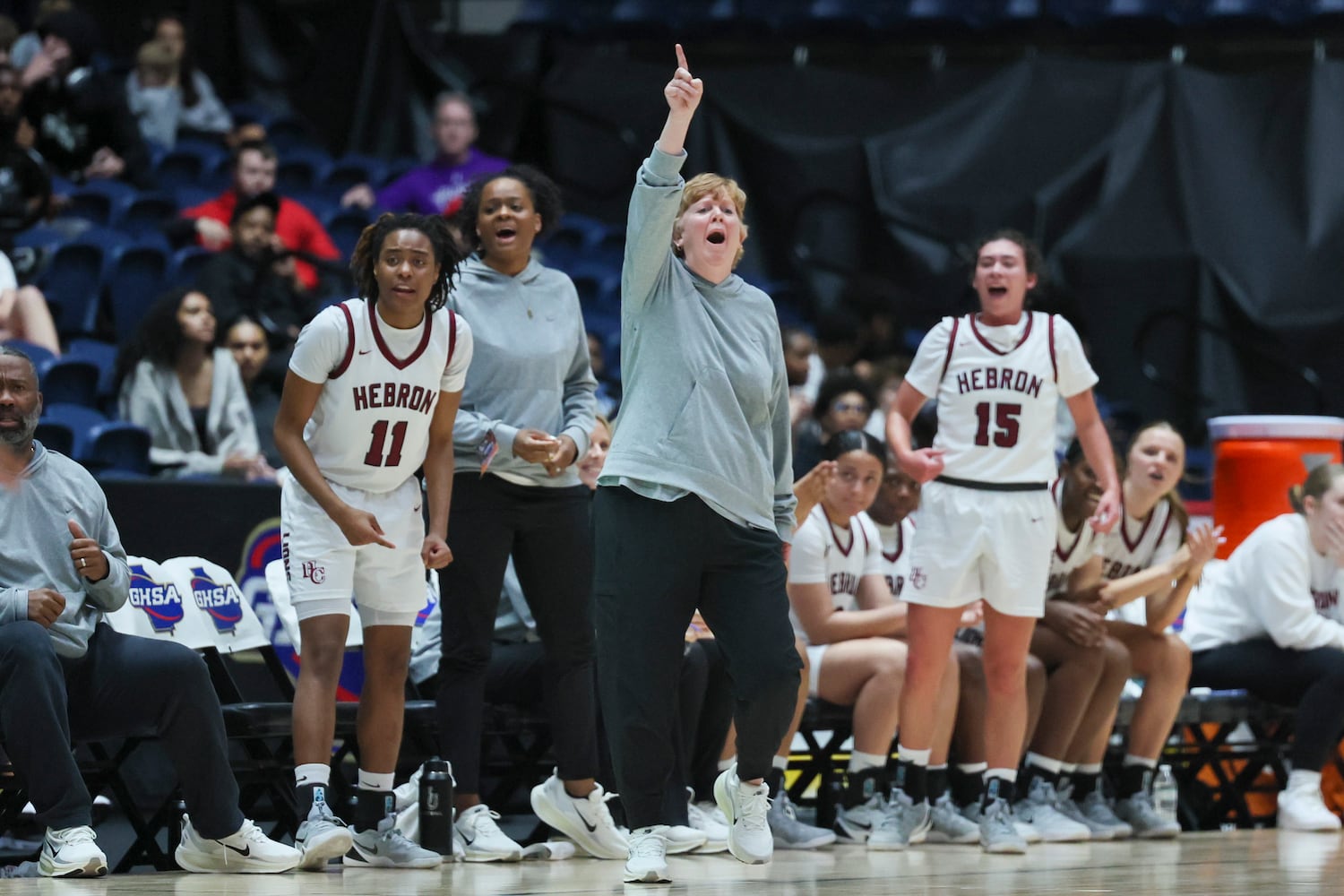 private girls basketball championship, Hebron Christian vs Holy Innocents’
