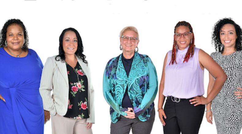 From left: James Forsythe, Melanie Kellam, Laura Lamb, Deborah Sechrist, Betta Smith, Tabatha Wesley.