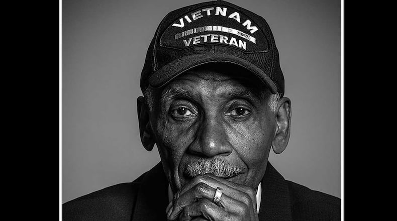 U.S. Air Force Cap. Byron Powell, who was awarded the Distinguished Flying Cross, is part of a black veterans of Vietnam War portrait exhibit at Riverdale City Hall.