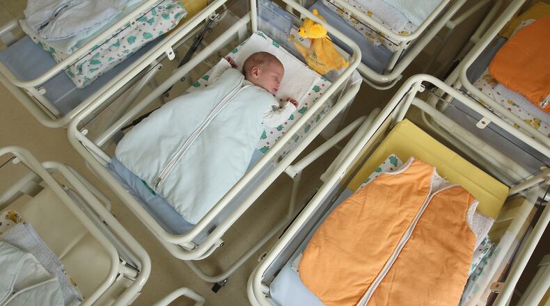 A 4-day-old newborn baby, in Brandenburg, Germany, on Aug. 12, 2011.