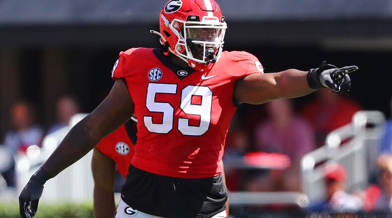 Georgia football-Broderick Jones-Brenton Cox