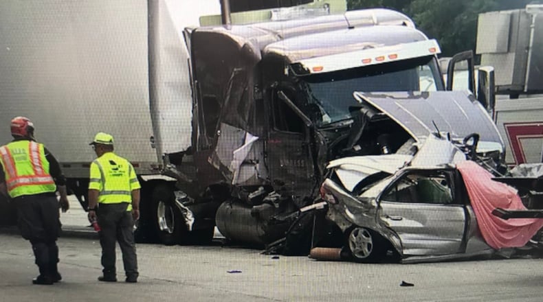 A crash on I-285 led to one death and several injuries, according to authorities.