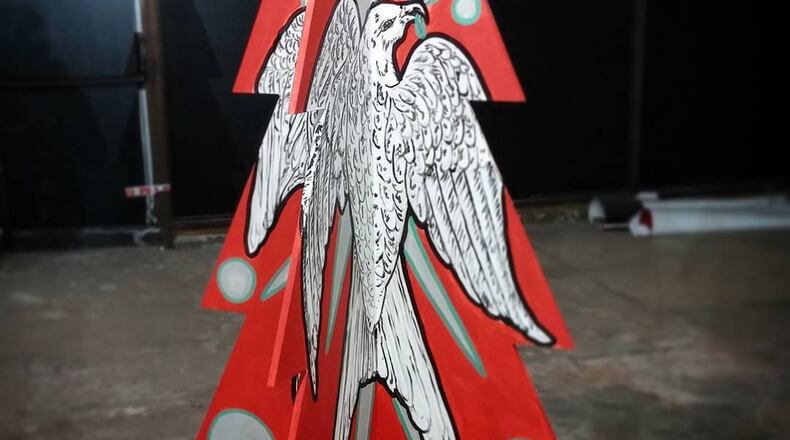 Check out trees, drinks cocktails, hot cider and coffee at this Midtown holiday party. Photo credit: Colony Square.