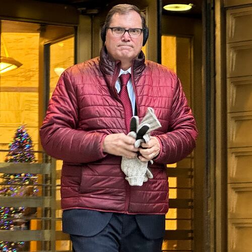 FILE - John Sarcone, acting U.S. Attorney for Northern New York, leaves Manhattan federal court, Thursday, Dec. 4, 2025, in New York. (AP Photo/Michael Sisak, File)
