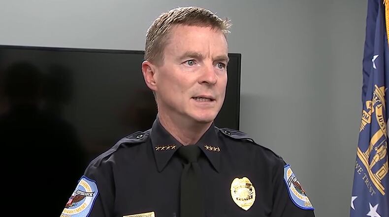 Cobb County police Chief Stuart VanHoozer speaks during a news conference Wednesday morning after a 2-year-old boy was found in a hot car Tuesday evening and later died.