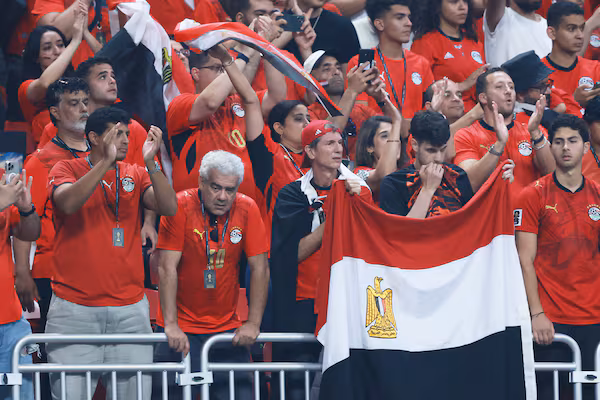 Egypt's fans appluad their team following the loss to Argentina during the World Cup match at Atlanta Stadium (Mercedes-Benz Stadium) on Tuesday, July 7, 2026. (Jason Getz/AJC)