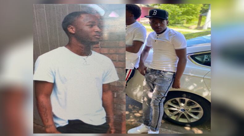 These two men are wanted after a double shooting at a DeKalb County apartment Monday.