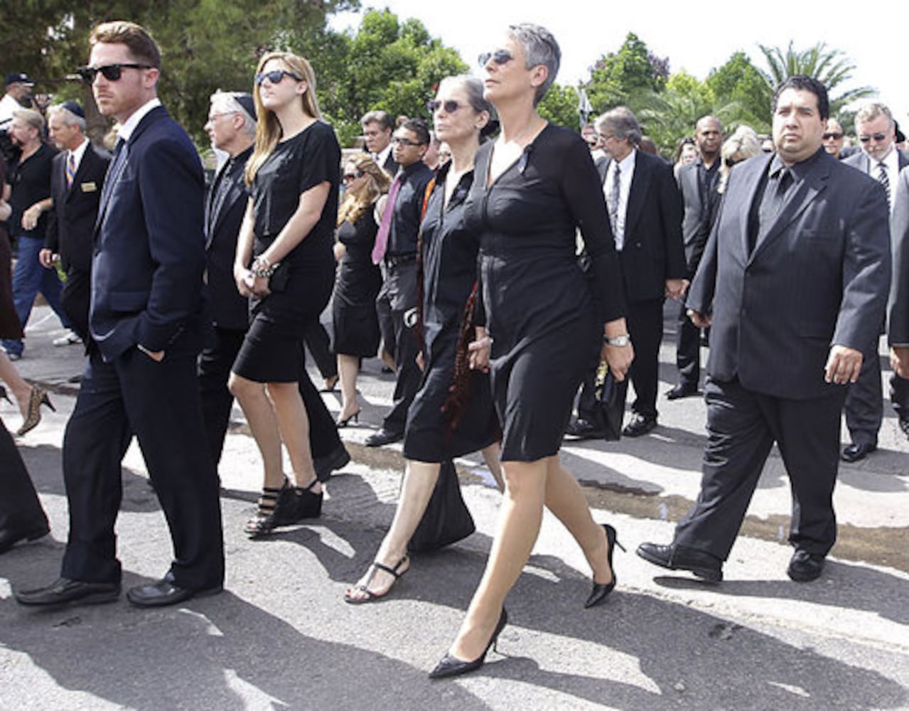 The funeral for Tony Curtis
