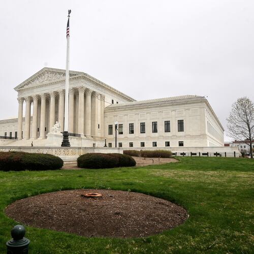 The U.S. Supreme Court is seen in Washington, Friday, April 3, 2026. (AP Photo/Rahmat Gul)