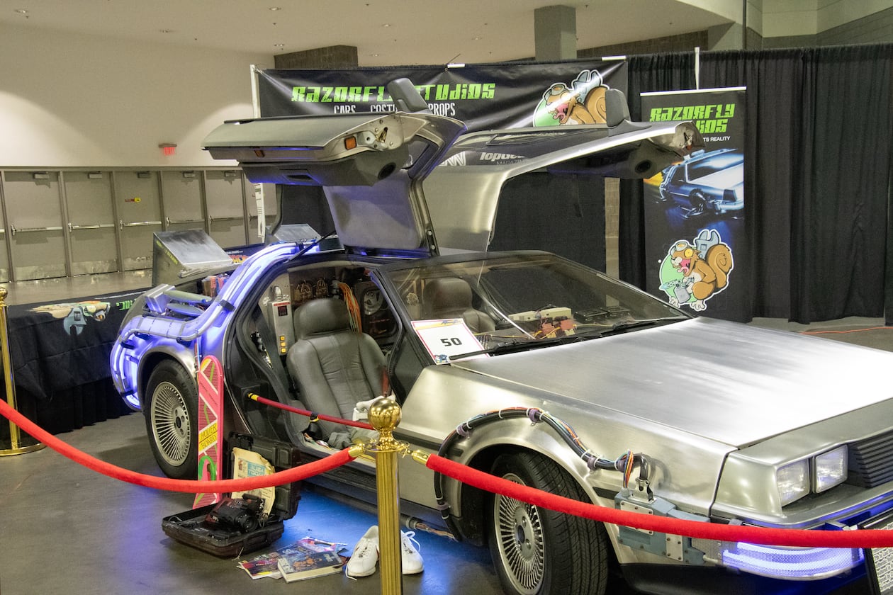 Razorfly Studios has been bringing its replica of Doc Brown's "Back to the Future" time machine DeLorean to MomoCon for years. (Courtesy of MomoCon)