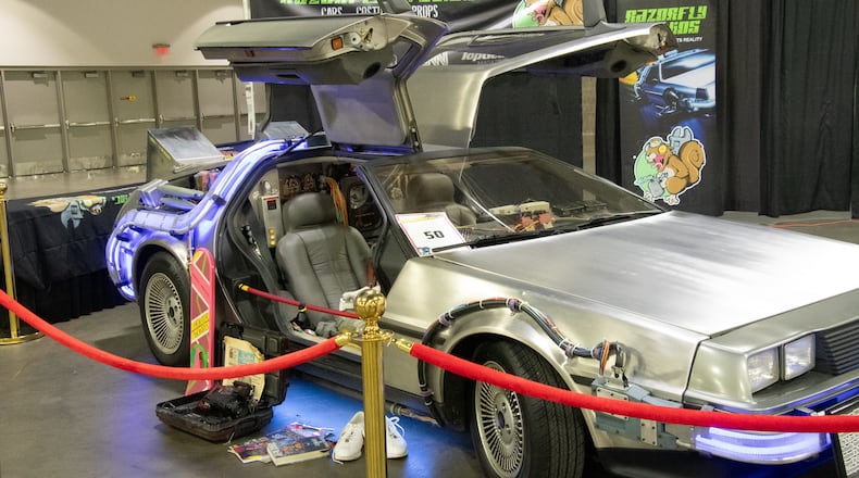Razorfly Studios has been bringing its replica of Doc Brown's "Back to the Future" time machine DeLorean to MomoCon for years. (Courtesy of MomoCon)