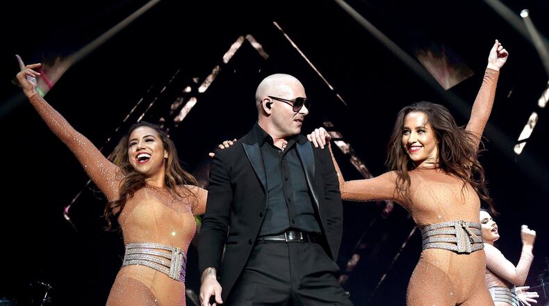 Pitbull and Prince Royce will bring Latin-flavored pop to Philips Arena on Thursday. Photo: Getty Images.