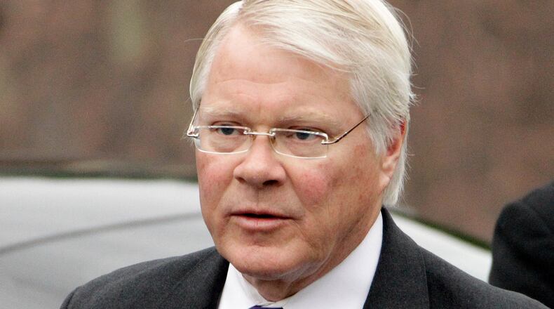 FILE - Joseph McGettigan III, Pennsylvania senior deputy attorney general arrives at the Centre County Courthouse for the second day of the testimony in the trial of former Penn State University assistant football coach Jerry Sandusky, Tuesday, June, 12, 2012 in Bellefonte, Pa. (AP Photo/Gene J. Puskar, File)