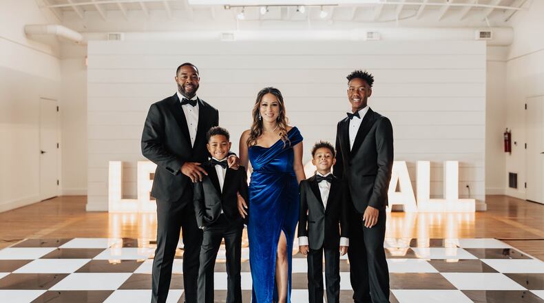 The Lampley family at Legend's Ball. Pictured are Lewis and Sarah Lampley, and their sons, from left, London, 10, Leo, 8, and Lewis, 17. Photo courtesy of Sarah Lampley