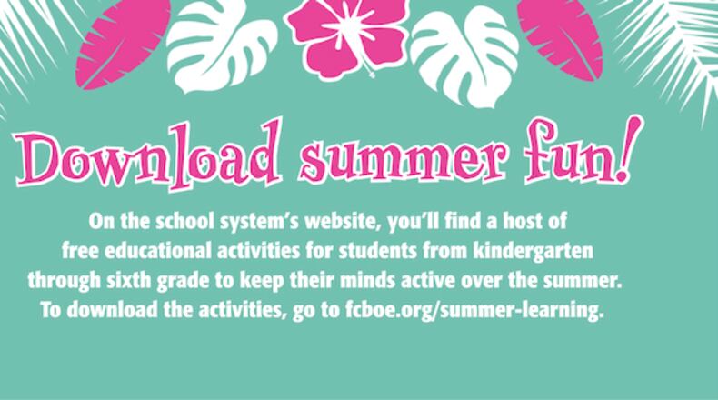 Weekly calendars of educational activities are available in English and Spanish. Courtesy FCBOE