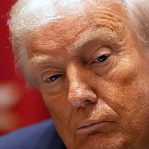 President Donald Trump listens during a roundtable on farm subsidies in the Cabinet Room of the White House, Monday, Dec. 8, 2025, in Washington. (AP Photo/Alex Brandon)