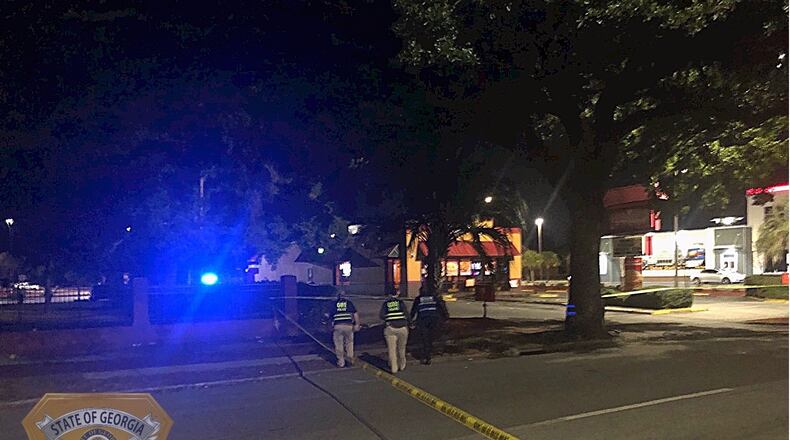 GBI investigators responded to the scene of an officer-involved shooting in Savannah on Monday night. (Credit: GBI)