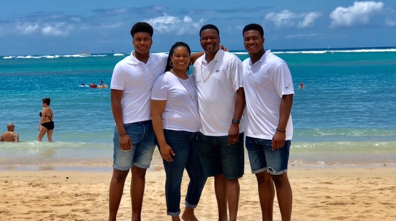 Incoming Georgia Tech freshman Justice Dingle with his family on a recent vacation to Hawaii. From left: Jordan, Tonya, Justice Sr. and Justice Jr. (Courtesy Tonya Dingle)