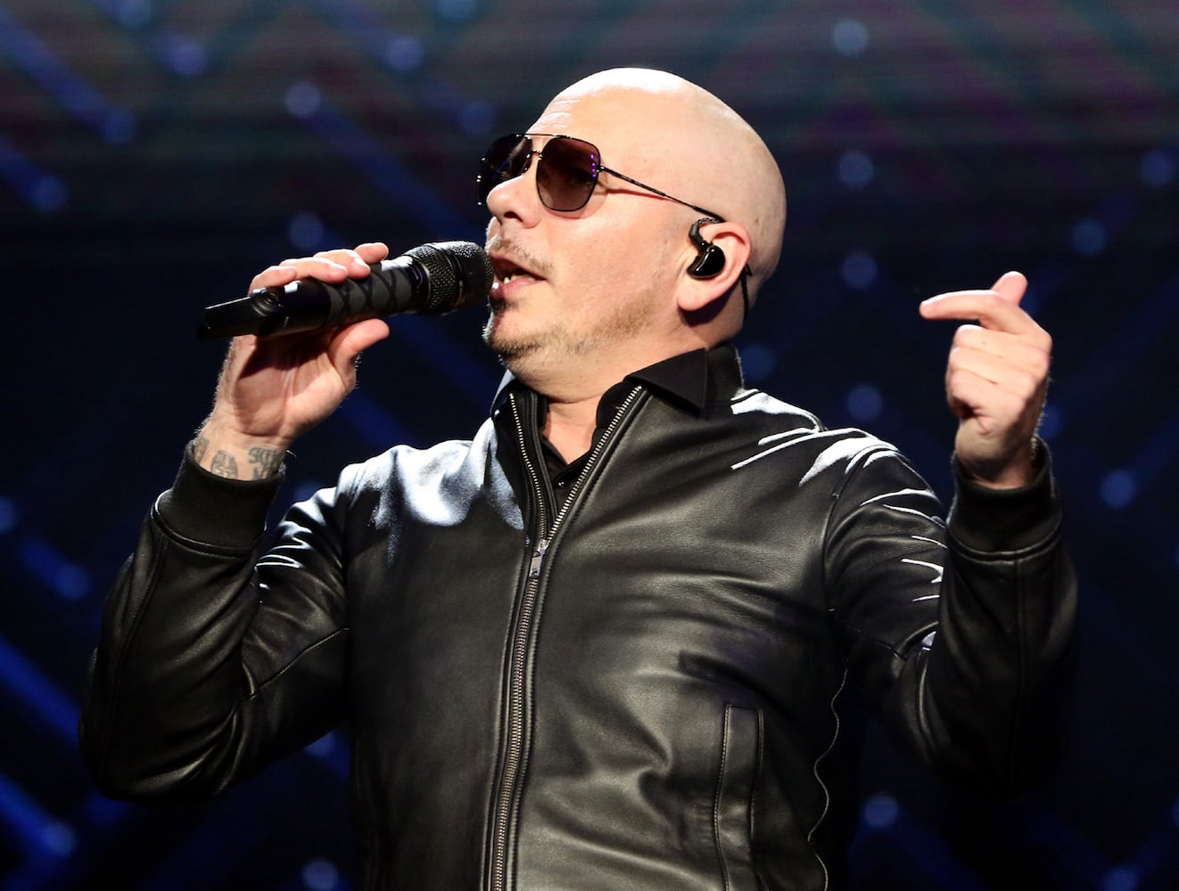 -- Pitbull sings "Don't Stop The Party"
Pitbull and Iggy Azalea energized the sold out Ameris Bank Amphitheatre crowd on the I Feel Good Tour stop on Sunday, October 10, 2021 in Alpharetta.
Robb Cohen for the Atlanta Journal-Constitution