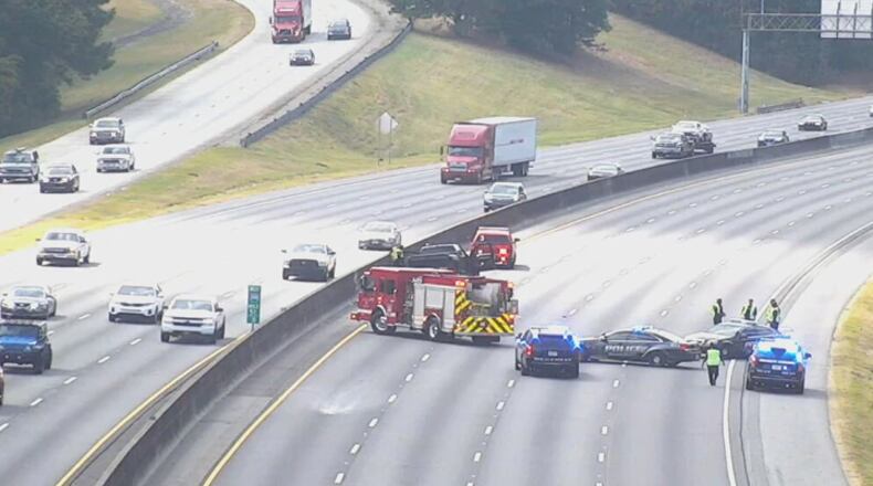 A crash along I-285 at I-675 in DeKalb County caused major delays Tuesday afternoon, according to the Georgia Department of Transportation.