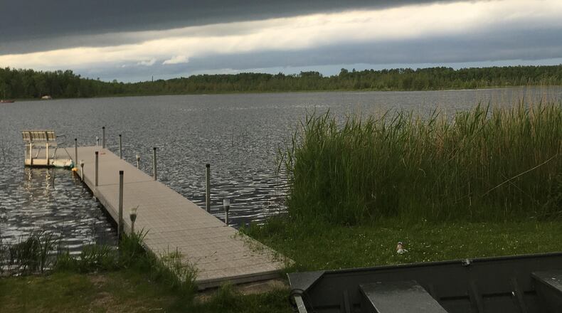This picture is of a roll cloud taken by Roger Nesbitt on a fishing trip to northern Minnesota.