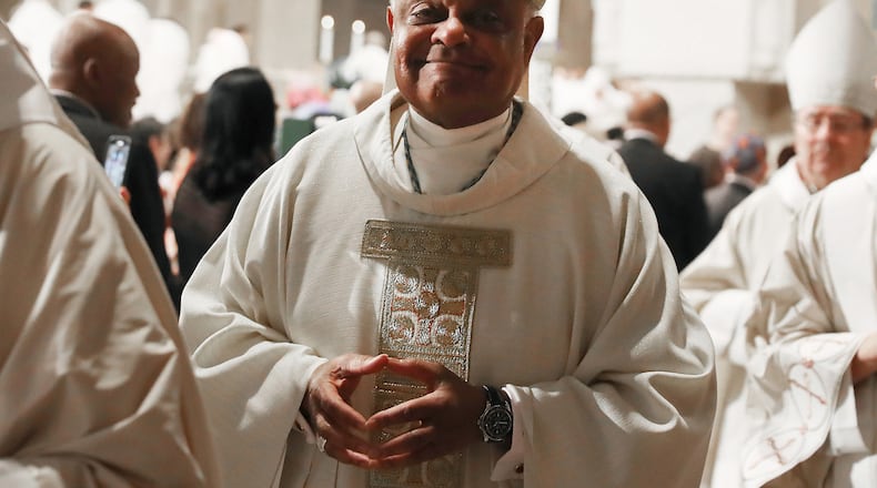 Archbishop of Washington, Wilton D. Gregory, participates in his Installation mass at the National Shrine of the Immaculate Conception, on May 21, 2019, in Washington, D.C. (Mark Wilson/Getty Images/TNS)