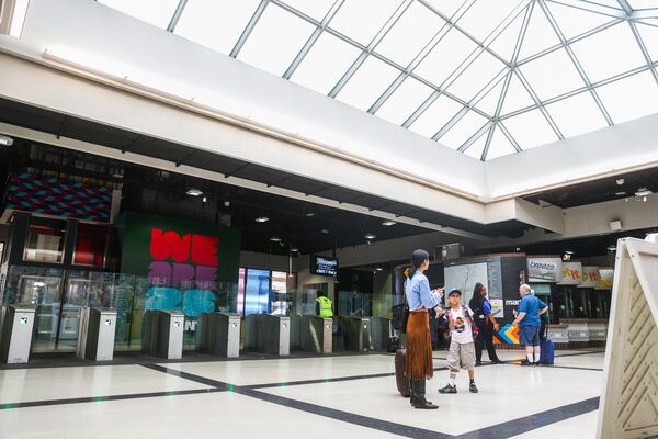 New fare gates were installed at the airport's MARTA station in time for the World Cup. (Abbey Cutrer/AJC)