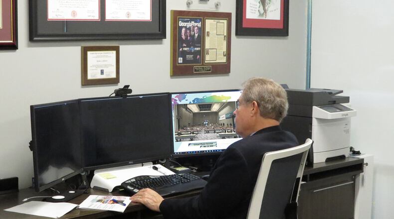 Peachtree Corners Mayor Mike Mason joined mayors and city leaders from across the globe as a virtual presenter at the Mayor’s Summit and Panel Discussion during the 2022 Smart City Summit and Expo being held in Taipei, Taiwan. (Courtesy City of Peachtree Corners)