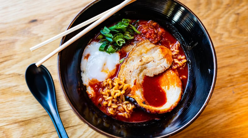 Be prepared for the heat level of the Hangover Ramen at Salaryman. CONTRIBUTED BY HENRI HOLLIS
