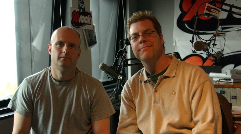 040305 -- ATLANTA, GA.: Larry Wachs, left, and Eric Von Haessler have been at the helm of 96ROCK for five-plus years and are consistently the top-ranked morning show for men 25-54. With the FCC on the rampage on indecency, we explore why the Regular Guys succeed, skirting the edge but rarely skating over the edge of impropiety. (Becky Stein/Special)