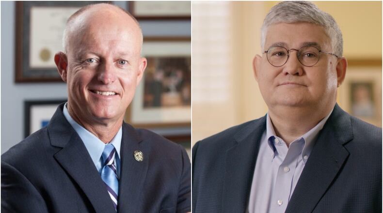 Former Sen. Rick Jeffares, who finished third in the Republican race for lieutenant governor, endorses front-runner Sen. David Shafer. Submitted photos.