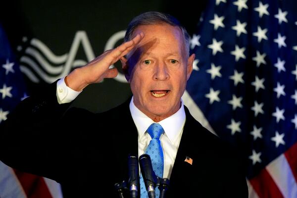 Martin O'Malley former Commissioner of the Social Security, Administration speaks at the Advocates, Counselors, and Representatives for the Disabled conference in Chicago, Tuesday, April 15, 2025. (AP Photo/Nam Y. Huh)