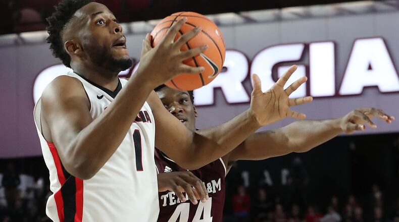 Georgia forward Yante Maten was named AP SEC Player of the Year on Tuesday. (Curtis Compton/ccompton@ajc.com)