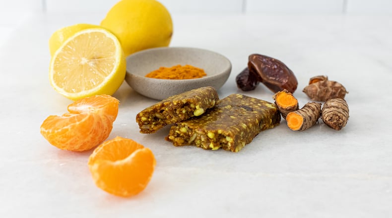 Pure Bliss Organics is launching a line of ayurvedic bars that incorporate healing herbs, such as moringa, to relieve stress and calm the mind. Courtesy of Pure Bliss Organics