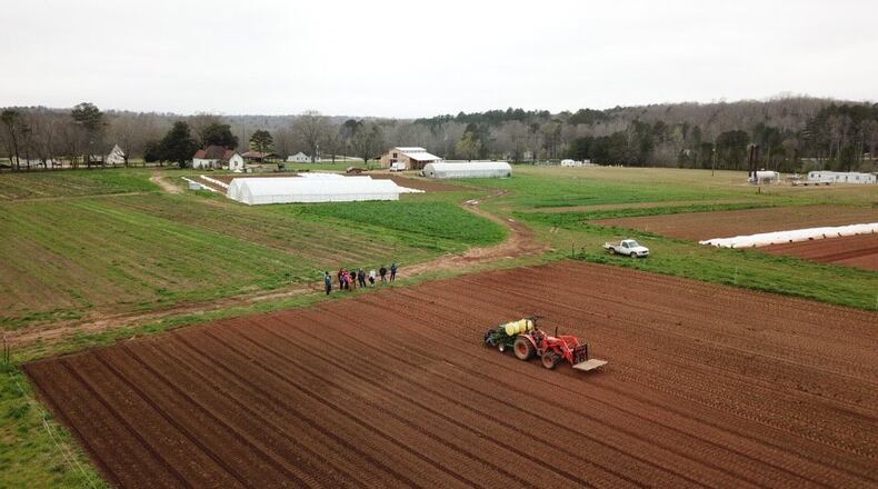 In 2018, the staff of Restaurant Eugene visited Rodgers Greens & Roots, a metro Atlanta farm that supplies several area restaurants and farmers markets. CONTRIBUTED BY HENRI HOLLIS